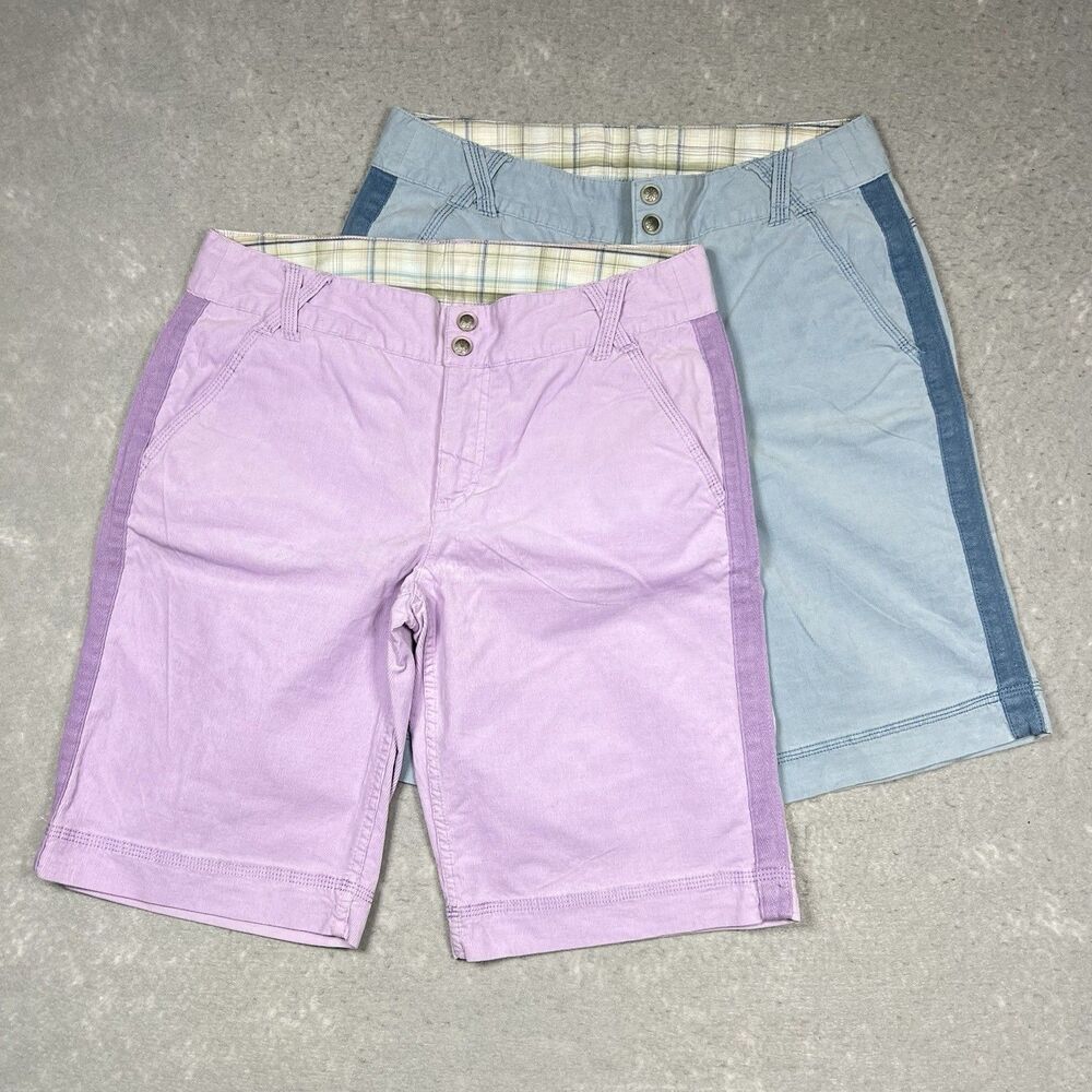 Athleta Pastel Lavender and Light Blue Bermuda Shorts Duo